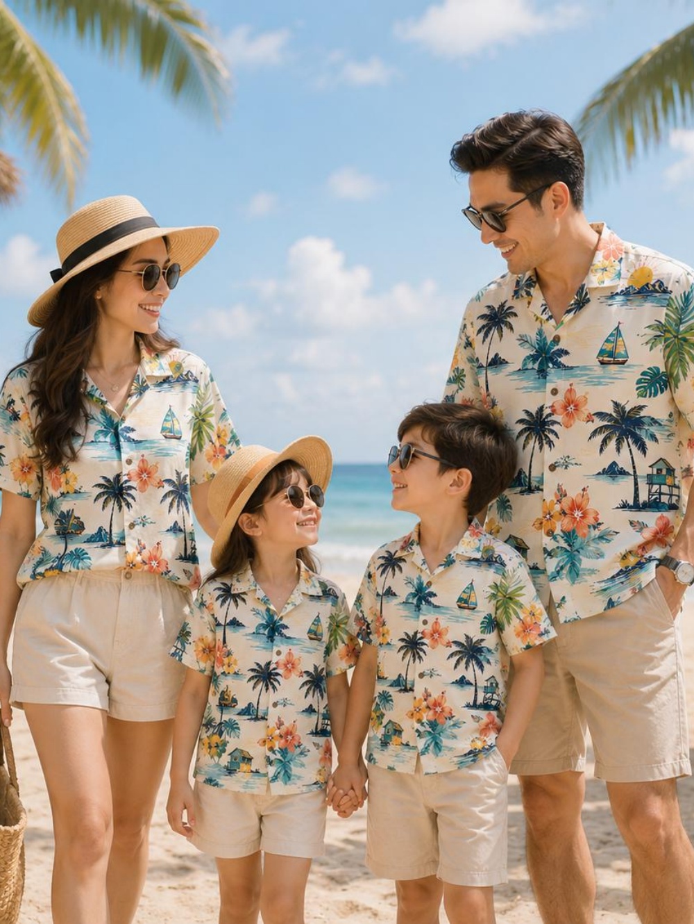 Plant Parent Clothing - Yazlık Hawaii Çocuk Gömleği Tropikal Bitki