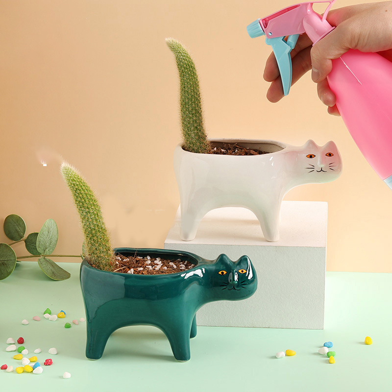 Sevimli Kedi Seramik Bahçe Sak - Snake Plant Ceramic incelemesi ve fiyatı