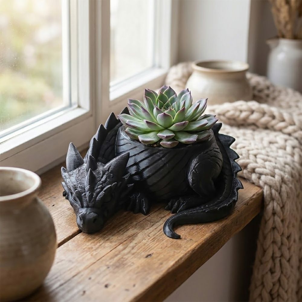 3D Baskılı Ejderha Şeklinde Bi - Snake Plant Ceramic incelemesi ve fiyatı